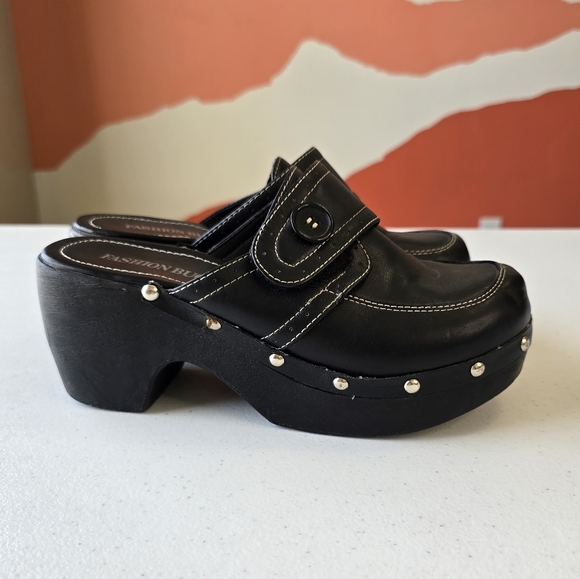 Fashion Bug‎ Black Studded Platform Clogs Y2K 90\'s Bratz Vintage main image 2